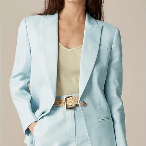 J. Crew Edgewater Blue Women's Blazer NWT Size 4 - Picture 1 of 5
